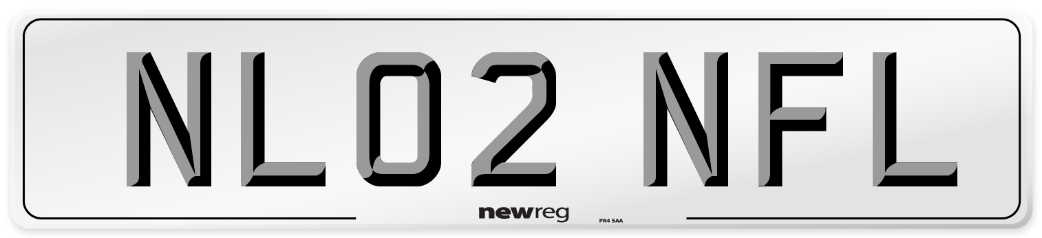 NL02 NFL Number Plate from New Reg